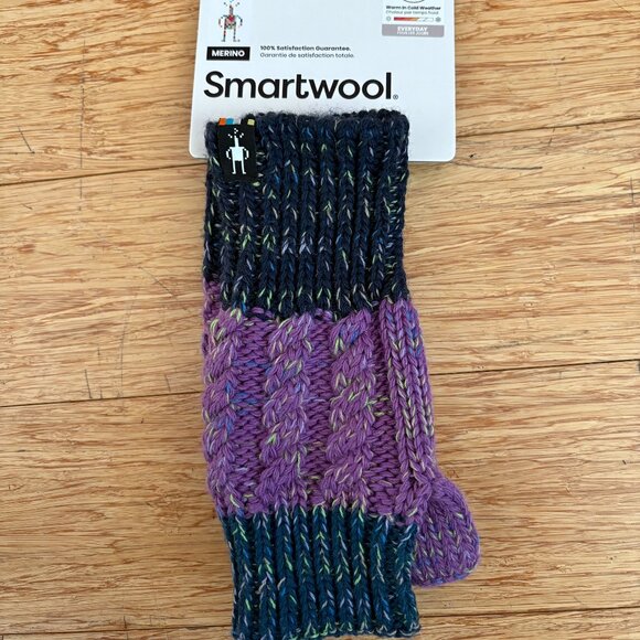 NWT Smartwool Women's Isto Hand Warmer Multi Purple Merino Wool Gloves - Picture 1 of 4